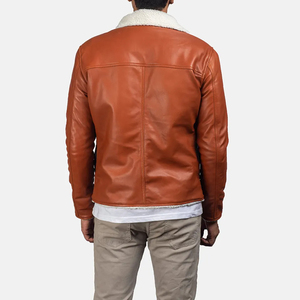 2025 última moda de alta calidad Tan Shearling Pakistán chaqueta de cuero invierno motocicleta ODM chaqueta camuflaje patrón Formal - Product Image 2