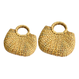 Producto caliente Bolsas de jacinto de agua natural tejidas a mano para exportación Servicios de marca y embalaje personalizados ofrecidos - Product Image 1