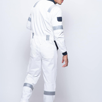 Combinaison de travail en polyester imperméable, respirante et coupe-vent, avec fermeture éclair, réfléchissante et haute visibilité, vente en gros Pakistan