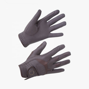 Gants d'équitation en cuir de cheval doux conçus sur mesure avec poignées, unisexes, séchage rapide et légers, respirants - Product Image 1