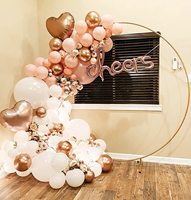 Penjualan Terlaris AYOYO Modern Classic Iron Ring Balloon Arch Stand Kit-Dekorasi Latar Belakang Pernikahan & Panggung Ulang Tahun