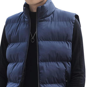 Chaqueta gruesa sin mangas de Color sólido informal a la moda para hombre de invierno 2025 con cremallera, chaquetas acolchadas sin mangas para hombre - Product Image 6