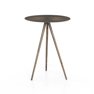 Table d'appoint en laiton sculpté, design rond surélevé artistique pour une décoration intérieure luxueuse et distinctive - Product Image 6