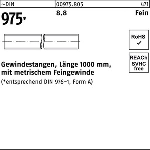 Varilla Roscada DIN 975 M30 X 2 X 1000mm 8.8 1 Pieza - Product Image 1