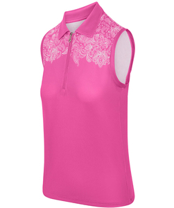 Gilet de golf personnalisé OEM avec logo, coupe ajustée, sans manches, col en V, tricoté 100 % polyester, respirant, séchage rapide, avec badge - Product Image 3