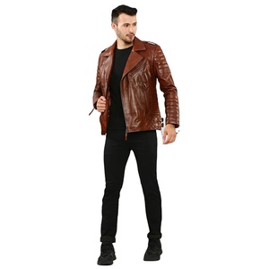 Chaqueta de cuero de alta calidad para hombre al mejor precio Chaqueta de cuero de invierno Chaqueta de lona informal con soporte de oveja para hombre - Product Image 5