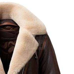 Chaqueta de Piel de Oveja para Hombre, Chaqueta de Cuero Aislada para Viajes en Clima Frío y Ropa de Calle - Product Image 3