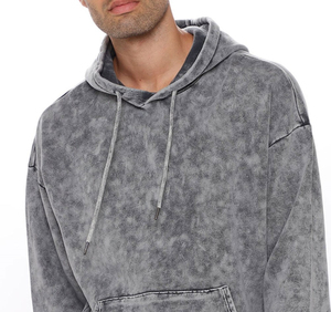 Ensemble de survêtement décontracté pour homme en coton 100% avec capuche et effet délavé, idéal pour le sport et le quotidien, respirant et à séchage rapide - Product Image 5