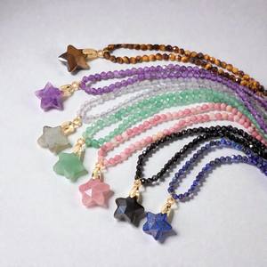 Collar de Piedras Preciosas de Ojo de Tigre Hecho a Mano - Dijes de Piedras Preciosas en Forma de Estrella - Dijes de Piedras Preciosas al por Mayor para Fabricantes de Joyería en EE. UU. - Product Image 2