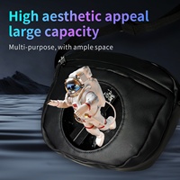 Mochila con Ventilador 3D, Proyector de Hologramas, Letrero LED, Lámpara Holográfica, Reproductor, Máquina de Publicidad 3D, Bolso Bandolera Holográfico