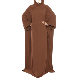 Vêtements islamiques personnalisés de haute qualité pour femmes Motif solide modeste Robe musulmane de grande taille Abayas de haute qualité pour dames - Product Image 1