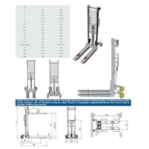 Chariot élévateur manuel en acier inoxydable A304, 1,15 m, configuration simple, pour utilisation en usine de fabrication - Product Image 2