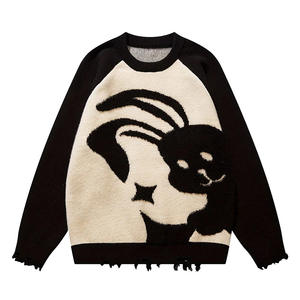 Suéter Casual de Punto de Algodón para Hombre y Mujer, 100% Algodón, Antiencogimiento, con Estampado Bordado en la Parte Delantera - Product Image 4