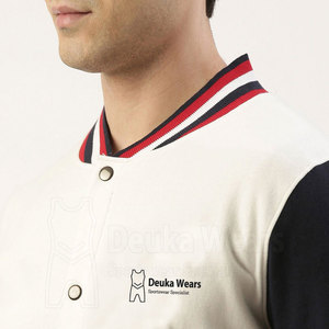 Veste de Baseball Personnalisée en Chenille Brodé avec Logo pour Homme, Vêtement d'Extérieur Classique en Polyester/Coton avec Manches en Cuir – Vente en Gros - Product Image 5