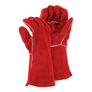 Gants de sécurité en cuir de vachette industriel lourd de haute qualité résistants à la chaleur et protection des mains pour les soudeurs - Product Image 2