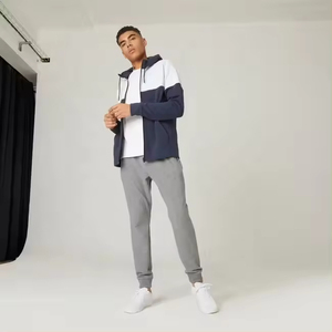 เสื้อฮู้ดผู้ชายลดราคา คอลเลคชั่นฤดูหนาว เสื้อฮู้ดซิป วัสดุคุณภาพดีที่สุด เสื้อฮู้ดซิปผู้ชาย ผ้าคอตตอนผสมพื้นฐาน - Product Image 3