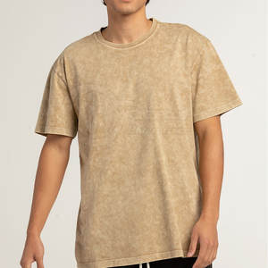 Vente en gros de t-shirts délavés à l'acide de nouvelle mode t-shirt délavés à l'acide de haute qualité 100% coton pour hommes t-shirts délavés au soleil - Product Image 2