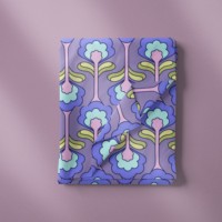 Tissu en voile de coton imprimé numérique léger à motifs floraux, collection 2026, idéal pour les robes et vêtements féminins