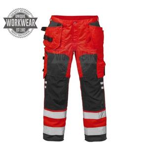 Pantalones de Trabajo de Seguridad de Alta Visibilidad, Fabricados en Fábrica, de Poliéster, con Certificación CE, Reflectantes, Tipo Cargo, Unisex - Product Image 1