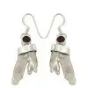 Boucles d'oreilles pendantes vintage en perles et zircon hypoallergéniques avec fermoir à crochet sécurisé pour femmes - Argent sterling artistique - Product Image 2