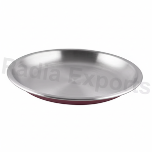 Assiette de camping ronde en acier inoxydable de luxe - Design écologique - Product Image 1