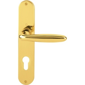 Verona M151/302 Brass <b>Long</b> Plate Set F71 PZ 72mm DIN <b>Curtain</b> Poles Tracks & Accessories Left/Right HOPPE - Product Image 1