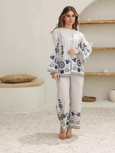 Última colección bordado algodón seda Georgette Salwar Kameez Suite inferior Dupatta indio pakistaní ropa para - Product Image 5