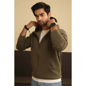 เสื้อฮู้ดขนแกะสำหรับผู้ชายระบายอากาศและปักผู้ผลิตขายส่ง - Product Image 2