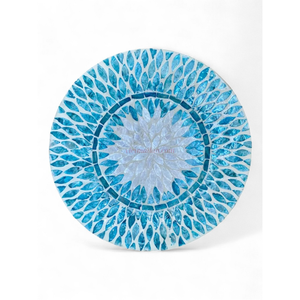 Assiettes de table élégantes et luxueuses pour mariage, fabriquées en nacre avec un cœur en bambou, aspect nacre, origine Vietnam - Product Image 1