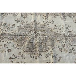 Tapis Vintage en Laine Beige 5.2X9.4 ft Turc Patchwork Plat Armure pour Salon Décor 4m Largeur avec Support en Latex - Product Image 5