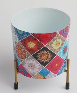 Top vente décor à la maison rond fer jardinière support petit Design moderne personnalisé Pots intérieur jardin décoration maison bureau hôtel - Product Image 6