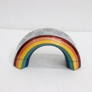 Urnes de crémation pour animaux de compagnie, patte de pont arc-en-ciel, pour cendres, urne gravée en aluminium - Product Image 4