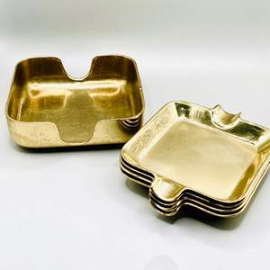 Cenicero de Metal grabado elegante con superficie estampada que ofrece un atractivo artístico para la decoración de lujo para la sala de estar - Product Image 5