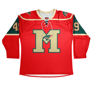 Maillots de hockey sur glace vierge de qualité supérieure OEM prêts pour les personnalisations avec un prix bas à la commande en gros ensembles d'uniformes de hockey sur glace personnalisés - Product Image 3