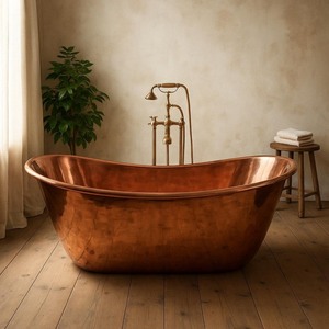 Elegance of a copper bathtub adds a sense of ritual and luxury to daily <b>bathing</b> beautifully made by KHOOSI OVERSEAS - Product Image 5