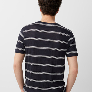 Camiseta de manga corta de algodón/poliéster personalizada para hombre, cuello transpirable, ajuste Regular para las cuatro estaciones, estilo Formal, tejido de punto alto - Product Image 4