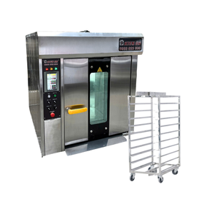 Factory Price <b>8</b> Trays Diesel Rotary Oven Pe & Wooden Pallet Bread Production Line Altuntop Trolley Rotary Oven Kien an Vietnam - Product Image 1