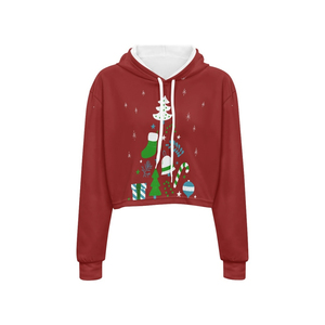 Vente en gros Nouveaux modèles 2026 Sweat-shirts à capuche courts personnalisés avec logo personnalisé Sweat-shirts courts décontractés pour femmes en coton doux uni Sweat-shirts courts pour femmes OEM - Product Image 4