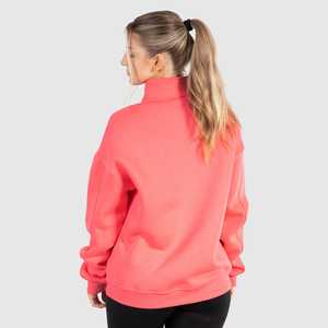 Sudadera personalizada con media cremallera para mujer, cuello redondo de gran tamaño con jersey de bambú, sudadera informal de invierno de talla grande - Product Image 2