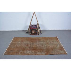 พรมตุรกีวินเทจ6.6ft 3.4 x พื้นที่ขนาดใหญ่ขนสัตว์สีน้ำตาลรูปแบบนามธรรมออกแบบเย็บปะติดปะต่อกันสำหรับห้องโถงพรมยางรุ่นสำรองในห้อง - Product Image 3