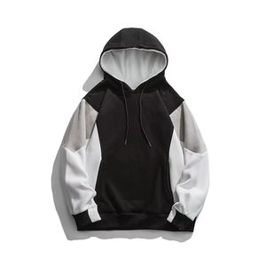 OEM Personnalisé Hommes Heavyweight 100% Coton Polaire Hoodies Patchwork Design pour l'hiver - Product Image 4