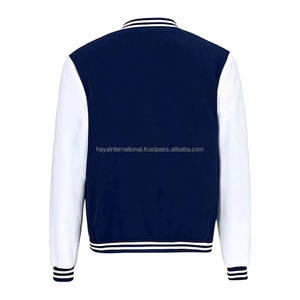 Chaqueta Varsity de Invierno Azul de Alta Calidad con Cuello Alto y Bordado Personalizado de Béisbol - Product Image 2