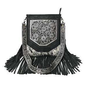 Bolso de Mano de Cuero Vacuno Hecho a Mano de Lujo con Correa Decorada - Product Image 1