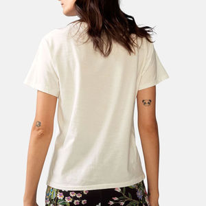 Camiseta de algodón de gran tamaño desgastado para mujer más vendida, camisetas de manga corta informales holgadas suaves con patrón impreso personalizado OEM - Product Image 6