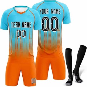 Maillot de football, uniforme de football, vêtements de football personnalisés, design de vêtements de football, nom de l'équipe du club, sublimé, respirant, football, téléchargé par Dress Sports - Product Image 1