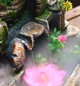 Décoration créative pour la maison, rocailles en bonsaï, fontaine à eau courante en résine, petits ornements de table - Product Image 5