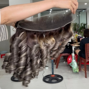 Extensiones de Cabello Natural de Alta Calidad con Color Degradado y Volumen, con Frontal y Mechones para Hacer Pelucas - Product Image 5