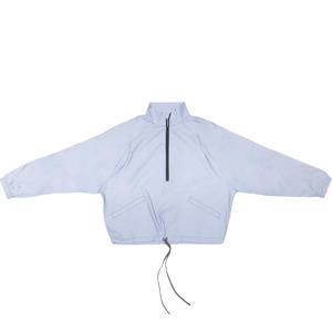 Survêtement d'été à demi-fermeture éclair pour hommes, veste courte, vente en gros de shorts coupe-vent en nylon, ensemble imprimé réfléchissant, grande taille - Product Image 3