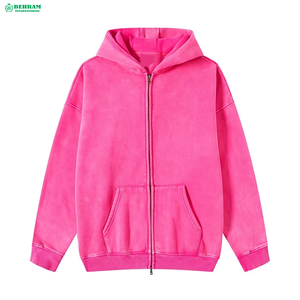Sudadera con Capucha Unisex Personalizada, Corte Regular, Hombros Caídos, Estilo Vintage, Lavado Ácido, Cierre de Cremallera, Térmica, Gruesa, 100% Poliéster, Transpirable - Product Image 5