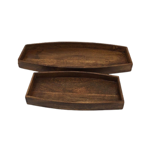 Juego de bandejas de madera de alta calidad para servir-2 tamaños diferentes para aperitivos y dátiles Forma rectangular a un precio - Product Image 6